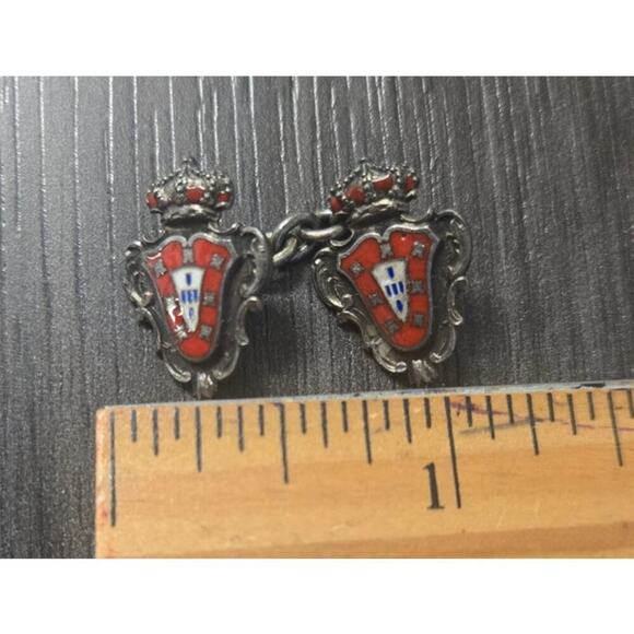 Military Monarchy Rosas De Portugal Cufflinks - Picture 5 of 6